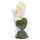 Bimë dekorative sintetike Phalaenopsis HM4738, vazo qelqi, 30cm, jeshile e bardhë