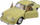 Maket makine Kinsmart Porsche 356B Carrera 2, metal, shkalla 1:32, e verdhë