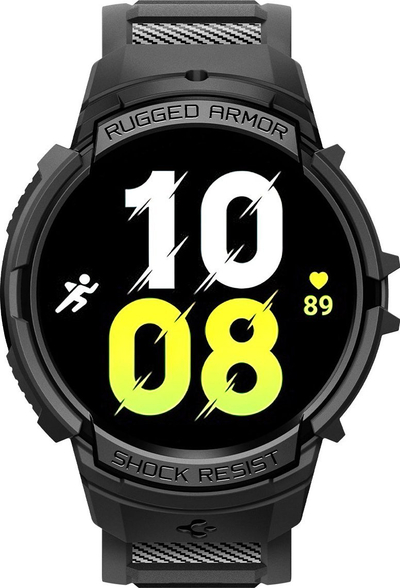 Rrip mbrojtës Spigen Rugged Armor Pro për Samsung Galaxy Watch 6 40mm, TPU, i zi