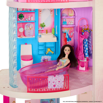 Shtëpi lodër Barbie DreamHouse 2026, 3 kate, 65 aksesorë, rozë