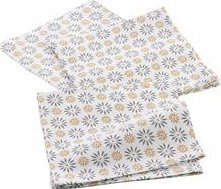 Serveta pambuku Douceur d'intérieur Cotton Fabric Napkins Soft, set 3 copë, 40x40 cm, shumëngjyrëshe