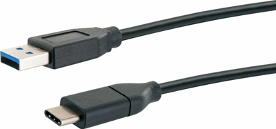 Kabllo USB Schwaiger CK3141, USB A në USB C, 1 m, e zezë