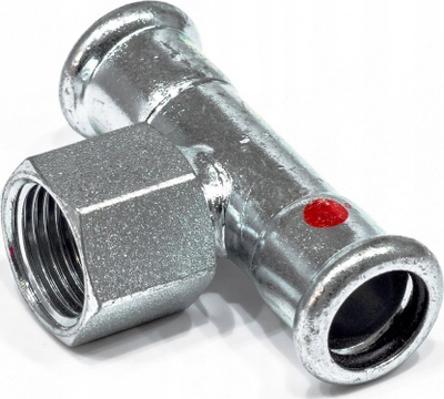 Tee lidhëse Sanha Therm GW 1/2, 18x1/2x18, çelik i galvanizum