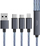 Kabllo kariku per telefon Somostel 3in1 me LED, 3.1A, 1.2m, blu