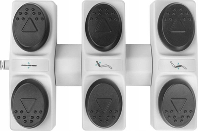 Karrige pune Azzurro Seat Foot Control, 3 motorë, elektrike, e bardhë