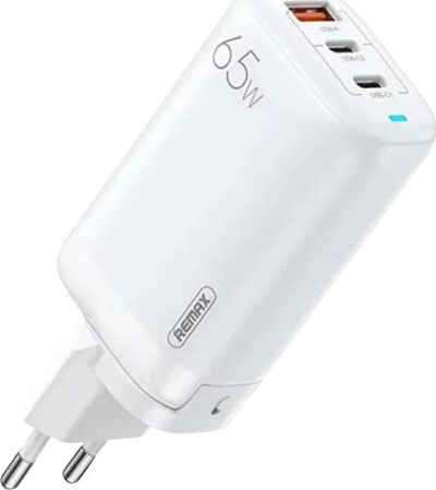Karikues muri Remax RP-U55, 65W GaN, 2x USB-C USB-A, i bardhë