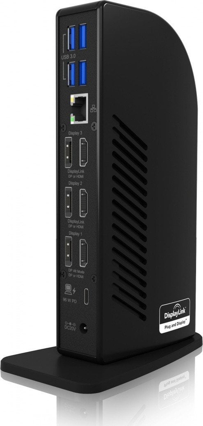 Doking stacion ICY BOX DisplayLink Hybrid 12 in 1, USB 3.2, PD 96W, i zi