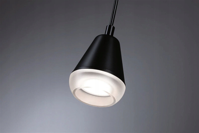 Lampë varëse LED Paulmann Luia, stil i thjeshtë modern, e zezë mat