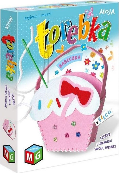 Set kreativ Multigra Cupcake Bag, çantë prej filci, për fëmijë, shumëngjyrëshe