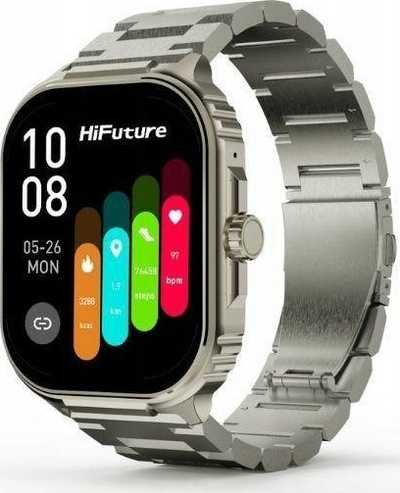Orë e zgjuar HiFuture Ultra3 Pro, ekran 2.04" AMOLED, IP68, ngjyrë argjendi