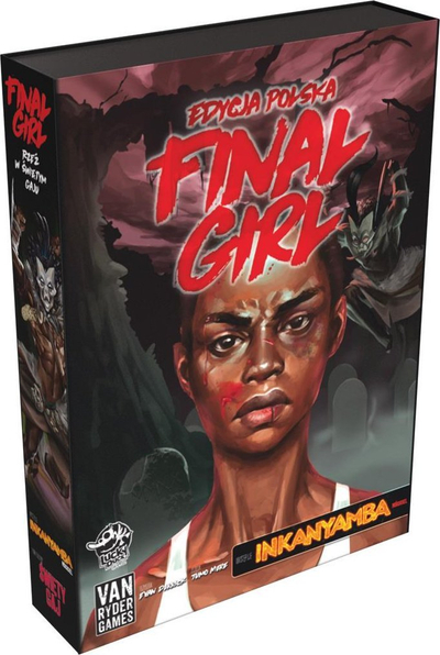 Zgjerim loje me letra Lucky Duck Games Final Girl Slaughter in the Sacred Grove, solo, horror, shumëngjyrëshe