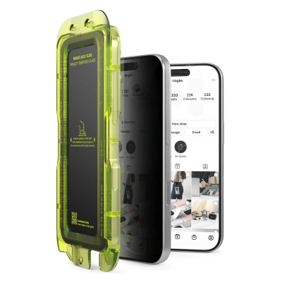 Xham mbrojtës Ringke Easy Slide Privacy, 2 copë, për iPhone 17 Pro, i zi