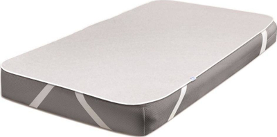 Mbrojtëse dysheku Jersey Ecocell, 120x200 cm, e ajrosshme, e bardhë