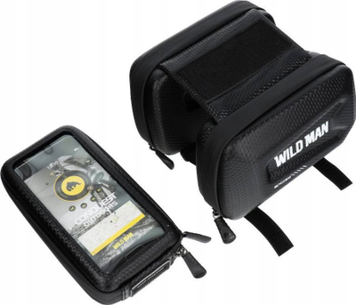 Торба за велосипед WILDMAN E6S, 1.2L, за рамка, црна