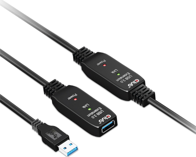 Kabllo USB Club 3D USB A në USB A, 10 m, USB 3.2 Gen 2, i zi