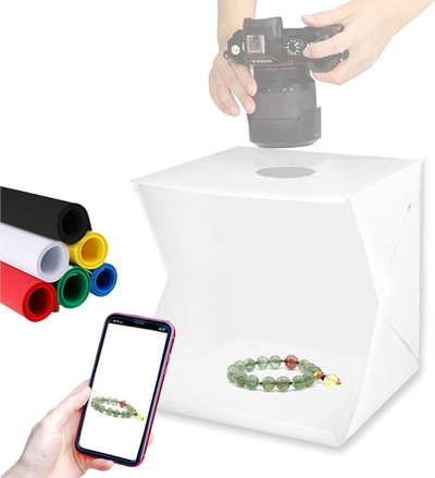 Tendë fotografike Mozos Shadowless Tent NB20, LED, 6 sfonda, e bardhë