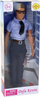 Kukull Kevin Leantoys, me syze, me këmishë kaltërosh, me pantallona blu të errëta