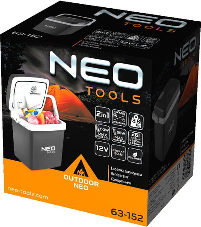 Frigorifer turistik Neo 63-152, 26 litra, 230V edhe 12V, gri