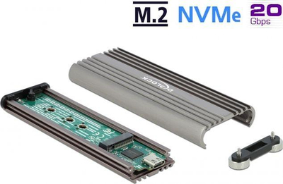 SSD Disk Delock, M.2 PCIe NVMe, 20 Gbps, USB-C 3.2 Gen 2x2 (42001)