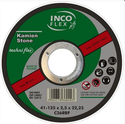 Techniflex Плосен Абразивен Диск 98C T1A, 125x2.5x22 mm