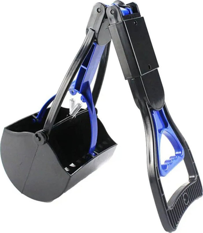 Lopatë jashtëqitjesh qeni Hedo ZW19A, dorezë 45cm, plastikë PP, e zezë blu