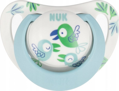 Biberon NUK Star, silikon, 6–18 mujsh, set 2 copë, jeshile dhe blu