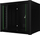 Kabinet rack muri Lanview RWM09U45BL, 9U, me derë xhami, ngjyrë e zezë