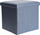 Stoli pouf Storage Solutions 2 në 1, 38x38x38 cm, me hapësirë ruajtjeje, blu
