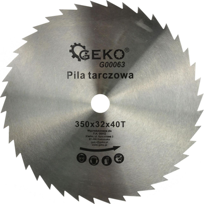 Сечило за кружна пила Geko G00063, 350 mm, 40 заби, за дрво
