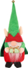 Figurinë dekorative Saska Christmas xhuxh, 28 cm, me zile, jeshile me të kuqe