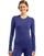 Bluzë bazë ODLO Merino 200 për femra, 100% lesh Merino, mëngë të gjata, blu