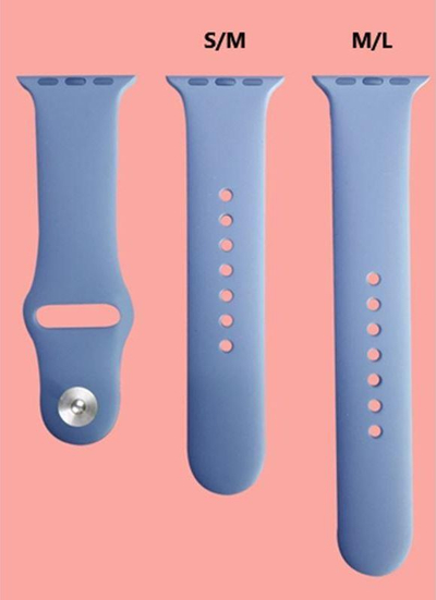 Rrip smartwatch Puro Icon Strap, për Apple Watch 44mm, silikon, blu e errët