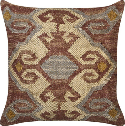 Jastëk dekorativ URPAD Geometric, prej jute, 45 x 45 cm, shumëngjyrësh