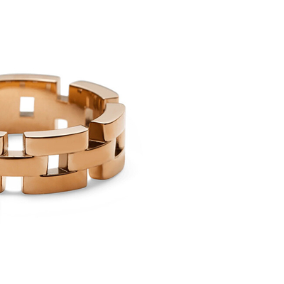 Unazë për femra Daniel Wellington Fashion 3-Link DW0040096, e artë rozë