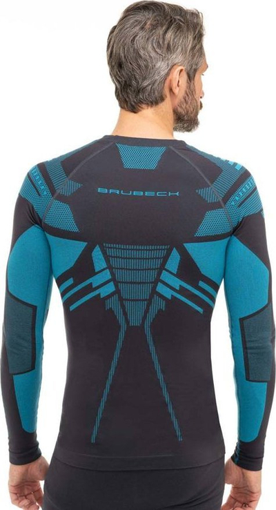 Bluza termoaktive Brubeck LS15700, për meshkuj, M, gri e kaltër
