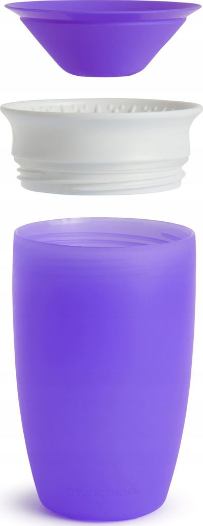 Чаша за деца Манчкин Мирекл 360, 296 ml, 12m+, виолетова