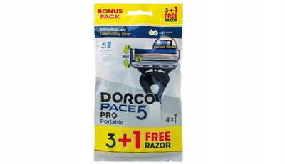 Brisk rroje Dorco Pace 5 Pro, 5 tehe, për meshkuj, blu e bardhë