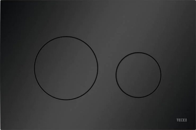 Buton shkarkimi TECE TECEloop për WC, plastikë, montim frontal ose sipër, i zi mat
