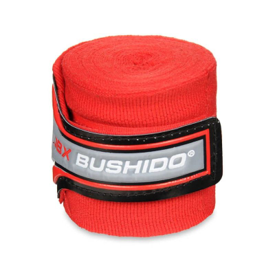 Fasho boksi DBX Bushido Bandage Pro, 4m, pambuk poliester, të kuqe