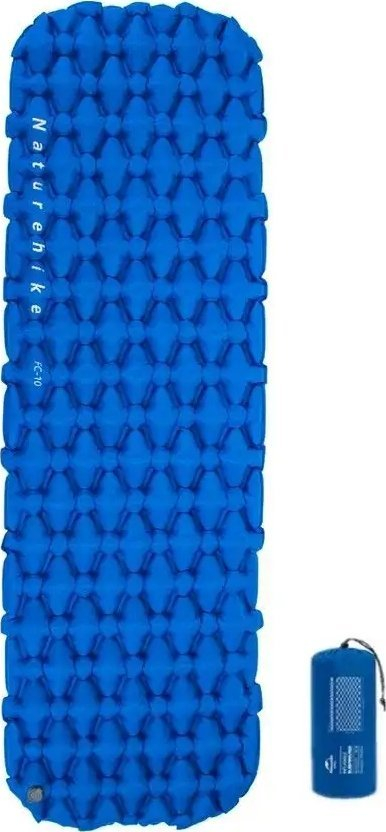 Полнлив кампинг душеци Naturehike FC-10 Diamond, 6.5 cm, најлон TPU, син