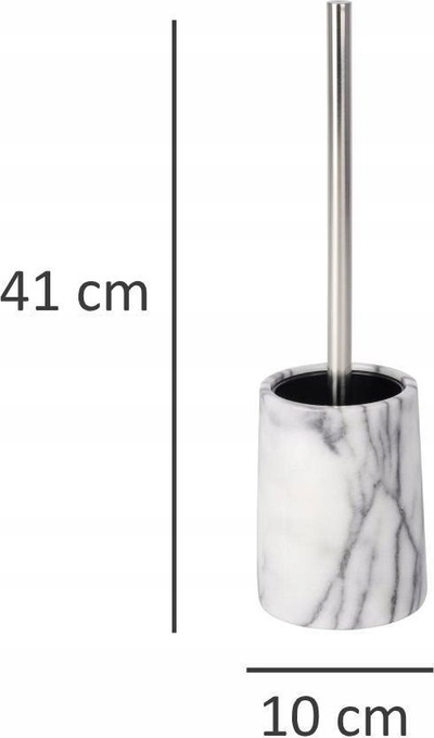 Furçë tualeti Wenko Onyx Marble me mbajtëse mermeri, 41 cm, e bardhë