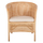 Karrige Apron rattan perforuar natyral jastëk i bardhë 75×70×85 cm (HM9818), bardhë
