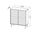 Komodë Cama Meble Cama 4D Cortina, 102x40x118cm, 4 dyer, e zezë arrë