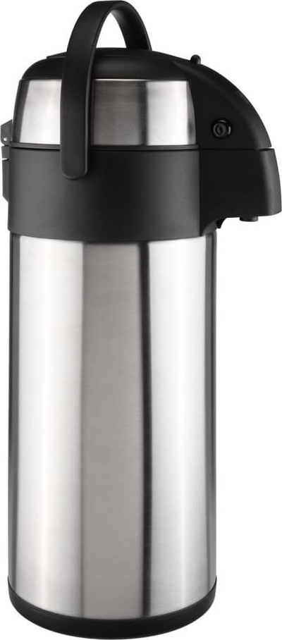 Termos me pompë HI, 5L, inox, i argjendtë i zi