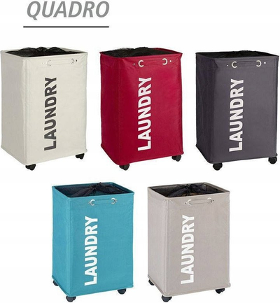 Shportë rrobash Wenko Quadro, 79L, me rrota, antracit