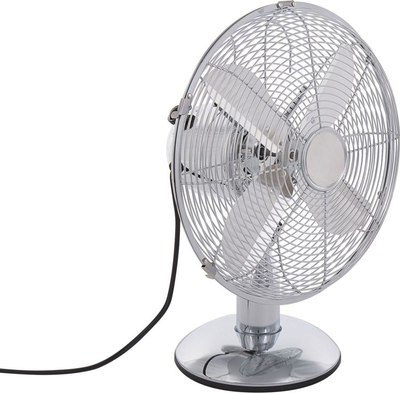 Ventilator tavoline Wensum Silver, 3 shpejtësi, metalik, ngjyrë argjendi