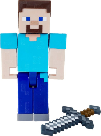 Figurë loje Educa Borras Minecraft, 8 cm, me nyje që lëvizin, shumëngjyrëshe