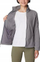 Jakne fleece Columbia Fast Trek II W, microfleece poliester, me zinxhir të plotë, gri