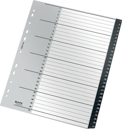 Ndarës dosjesh Leitz Recycle Index PP Extra Wide, A4, 1 31, shumëngjyrësh