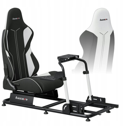 Stellazhi për simracing Huzaro Speed 5.5, me ulëse, i zi/i bardhë